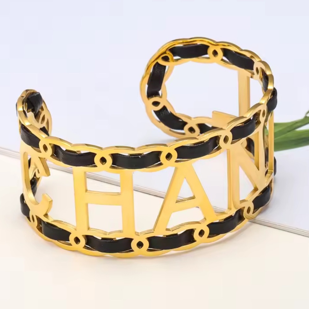 Gold and Black Chanel Fashion Bracelet - Picture 3 of 13
